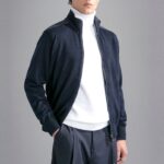 PAUL&SHARK MEN WOOL SWEATER WITH DENIM INSERTS BLUE