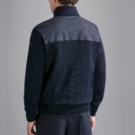 PAUL&SHARK MEN WOOL SWEATER WITH DENIM INSERTS BLUE - Image 3