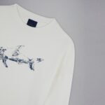 PAUL&SHARK MEN WINTER FLEECE COTTON SWEATSHIRT WITH PRINT WHITE - Image 5