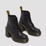 DR MARTENS WOMAN JESY SENDAL LEATHER HEELS BLACK
