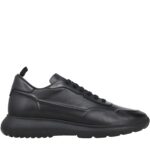 KALOGIROU MEN'S SAGA LEA 97382 SNEAKER LOW BLACK - Image 4