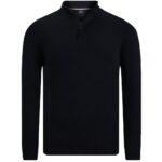 BOSS MEN H-ESCALO SWEATER C NECK 100% COTTON BLACK