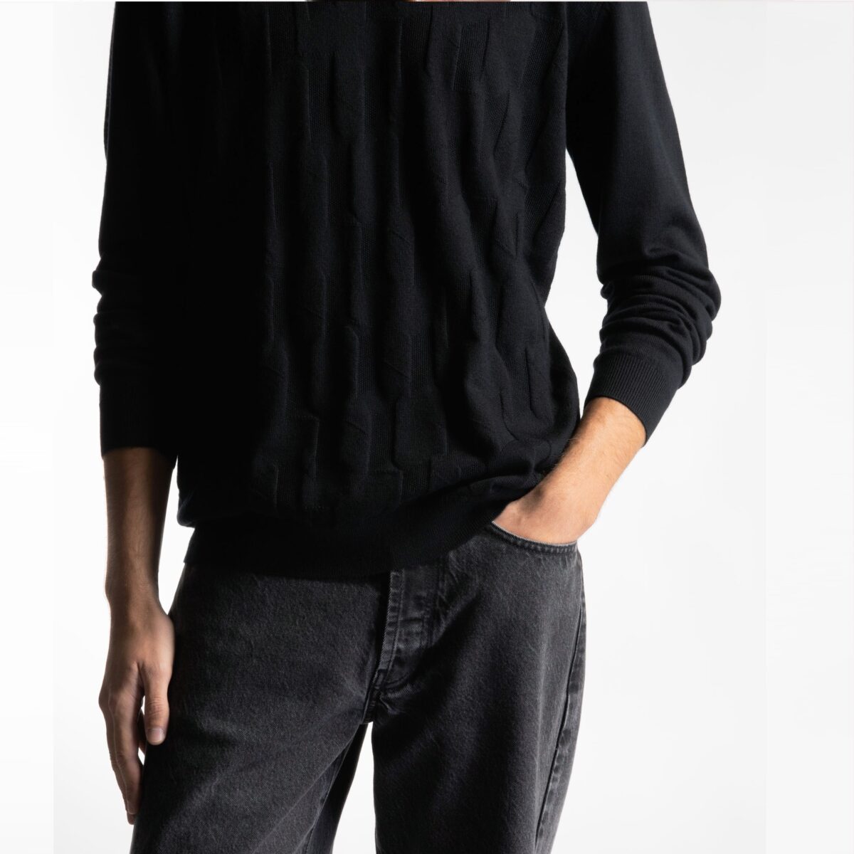 KARL LAGERFELD MEN PULLOVER BLACK - Image 3