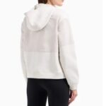EMPORIO ARMANI WOMEN'S HOODED JACKET WHITE SAND - Image 3