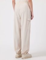 EMPORIO ARMANI WOMEN'S EA7 FEMALE PANTS WHITE SAND - Image 3