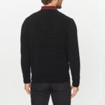 POLO RALPH LAUREN MEN COTTON SHAKER CREW KNIT POLO BLACK - Image 4