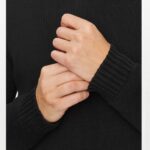 POLO RALPH LAUREN MEN COTTON SHAKER CREW KNIT POLO BLACK - Image 3