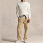 POLO RALPH LAUREN MEN COTTON SHAKER CREW KNIT POLO WHITE - Image 4
