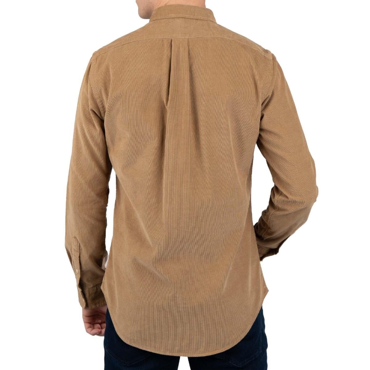 POLO RALPH LAUREN MEN'S SHIRT SLIM FIT BROWN COTTON - Image 2