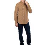POLO RALPH LAUREN MEN'S SHIRT SLIM FIT BROWN COTTON - Image 3