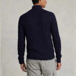 POLO RALPH LAUREN MEN LONG SLEEVE KNITTED FULL-ZIP SWEATER HUNTER NAVY - Image 3