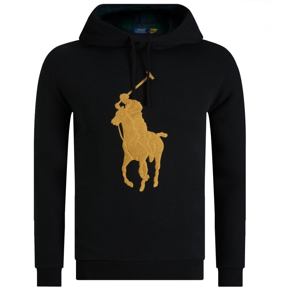 710952241001-1 POLO RALPH LAUREN MEN REGULAR LINE HOODIE BLACK - Image 1