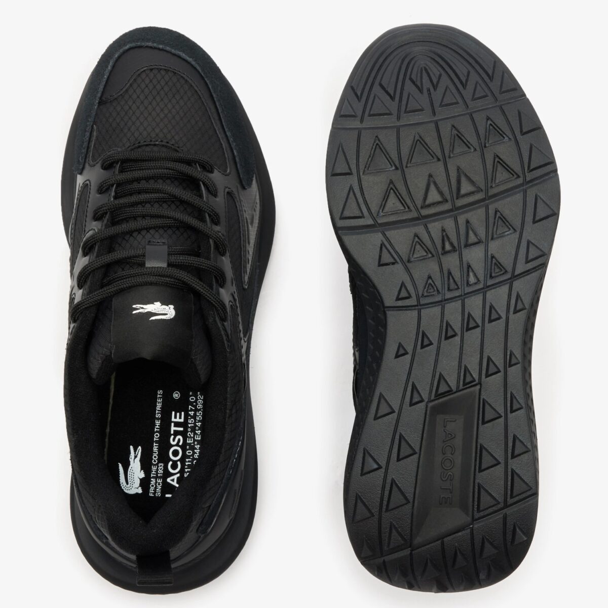 LACOSTE MEN’S L003 EVO SNEAKERS BLACK - Image 4