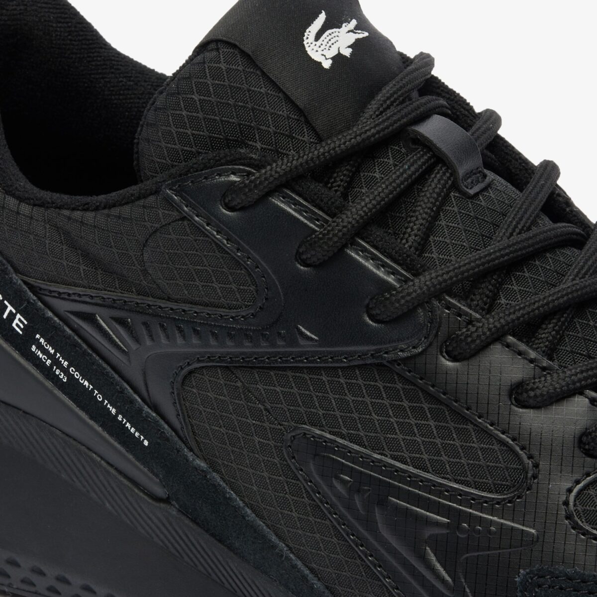 LACOSTE MEN’S L003 EVO SNEAKERS BLACK - Image 2