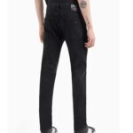 EMPORIO ARMANI MEN J06 SLIM-FIT, WASHED, 10.5 OZ COMFORT-DENIM JEANS DENIM NERO - Image 3