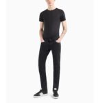 EMPORIO ARMANI MEN J06 SLIM-FIT, WASHED, 10.5 OZ COMFORT-DENIM JEANS DENIM NERO - Image 4