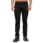EMPORIO ARMANI MEN J06 SLIM-FIT, COTTON-BLEND TROUSERS WITH MICRO-ARMURE POLKA DOTS