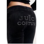 JUICY COUTURE BLACK CLASSIC VELOUR REGAL DIAMANTÉ TRACK PANT - Image 2