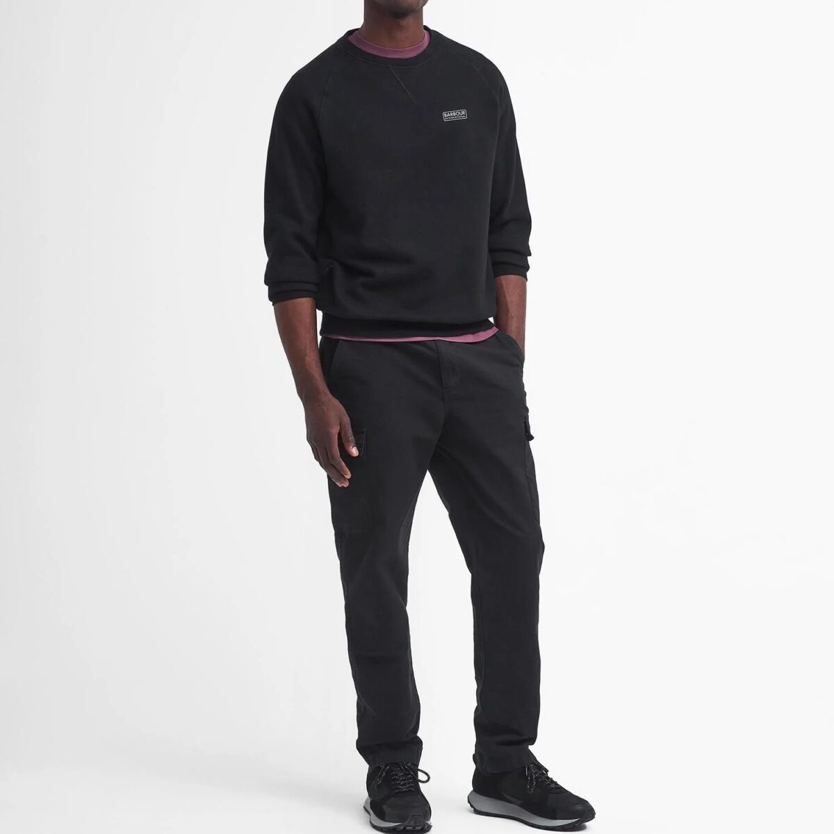 BARBOUR MEN ESSENTIAL SWEATSHIRT BLACK - Image 5