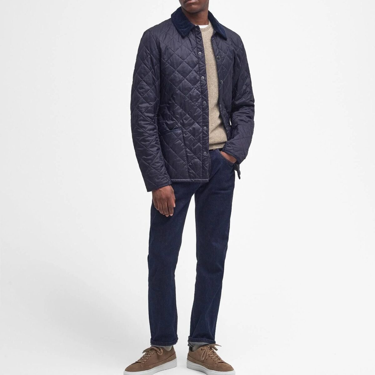 BARBOUR MEN'S HERITAGE LIDDESDALE QUILTED JACKET NAVY - Image 4