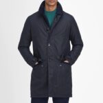 BARBOUR MEN'S WAXED MAC NAVY/GREENLOCH TARTAN