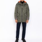 SCHOTT MEN N-3B HOODED PARKA SAGE KAKI - Image 5