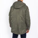 SCHOTT MEN N-3B HOODED PARKA SAGE KAKI - Image 4