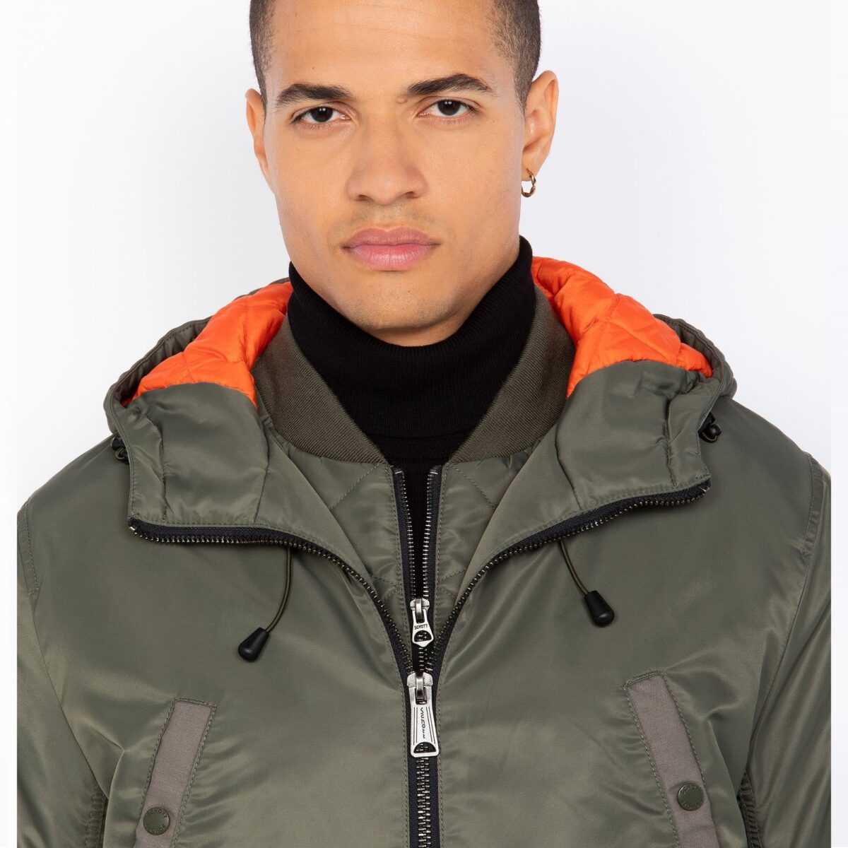 SCHOTT MEN N-3B HOODED PARKA SAGE KAKI - Image 2