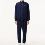 LACOSTE MAN DIAMOND TAFFETA TENNIS TRACKSUIT NAVY BLUE/WHITE