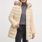 TOMMY HILFIGER WOMAN TH TYRA DOWN COAT WITH FUR NATURAL
