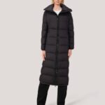 HUGO WOMEN'S LONG PUFFER JACKET FOR WINTER BLACK