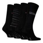 TOMMY HILFIGER MEN 4 PACK GIFT SET SOCKS BLACK - Image 4