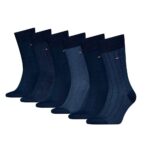 TOMMY HILFIGER MEN 6 PACK GIFT SET SOCKS NAVY BLUE