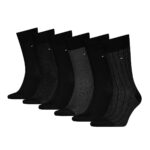 TOMMY HILFIGER MEN 6 PACK GIFT SET SOCKS BLACK