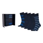 TOMMY HILFIGER MEN 5 PACK GIFT SET SOCKS NAVY BLUE - Image 3