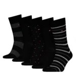 TOMMY HILFIGER MEN 5 PACK GIFT SET SOCKS BLACK