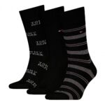 TOMMY HILFIGER MEN 3 PACK GIFT SET SOCKS BLACK