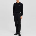 KARL LAGERFELD MEN REGULAR FIT BLACK SWEAT PANTS