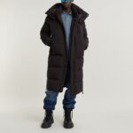 G-STAR MEN G- WHISTLER XL LONG BLANKET COAT 2.0 BLACK