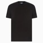 EMPORIO ARMANI MEN LOGO SERIES COTTON JERSEY T-SHIRT BLACK - Image 4