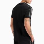 EMPORIO ARMANI MEN LOGO SERIES COTTON JERSEY T-SHIRT BLACK - Image 2