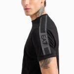 EMPORIO ARMANI MEN LOGO SERIES COTTON JERSEY T-SHIRT BLACK - Image 3