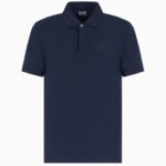 EMPORIO ARMANI MEN VISIBILITY STRETCH COTTON JERSEY POLO SHIRT BLUE - Image 4