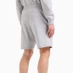 EMPORIO ARMANI MEN VISIBILITY COTTON BERMUDA SHORTS LIGHT GREY MELANGE - Image 2