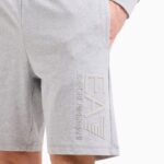 EMPORIO ARMANI MEN VISIBILITY COTTON BERMUDA SHORTS LIGHT GREY MELANGE - Image 3