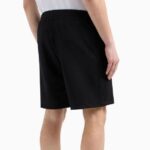 EMPORIO ARMANI MEN GOLD LABEL STRETCH TECHNICAL TWILL BERMUDA SHORTS BLACK - Image 2