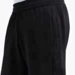 EMPORIO ARMANI MEN GOLD LABEL STRETCH TECHNICAL TWILL BERMUDA SHORTS BLACK - Image 3