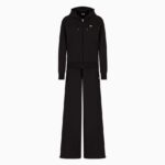 EMPORIO ARMANI CORE LADY STRETCH COTTON TRACKSUIT BLACK - Image 5