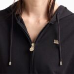 EMPORIO ARMANI CORE LADY STRETCH COTTON TRACKSUIT BLACK - Image 3