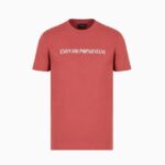EMPORIO ARMANI MEN PIMA-JERSEY T-SHIRT WITH COWHIDE LOGO PRINT - Image 4